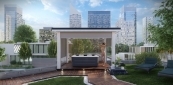 Pergola zipSCREEN mit Beschattung in weiß Villeroy &amp; Boch mit Whirlpool